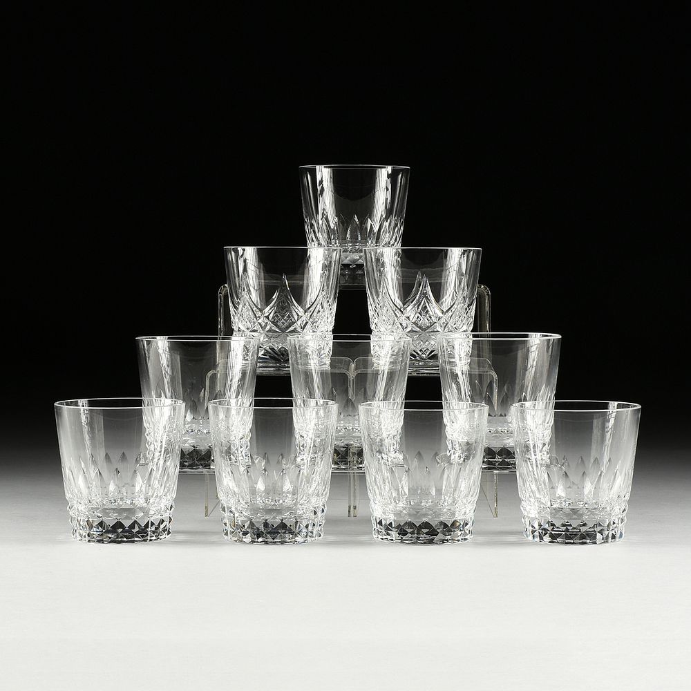 Appraisal: AN ASSEMBLED GROUP OF TEN BACCARAT CRYSTAL DOUBLE OLD FASHIONED