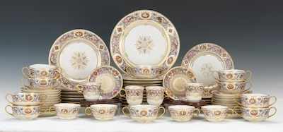 Appraisal: A Partial Sevres Service Ordinaire de Fontainebleau Service Sevres porcelain