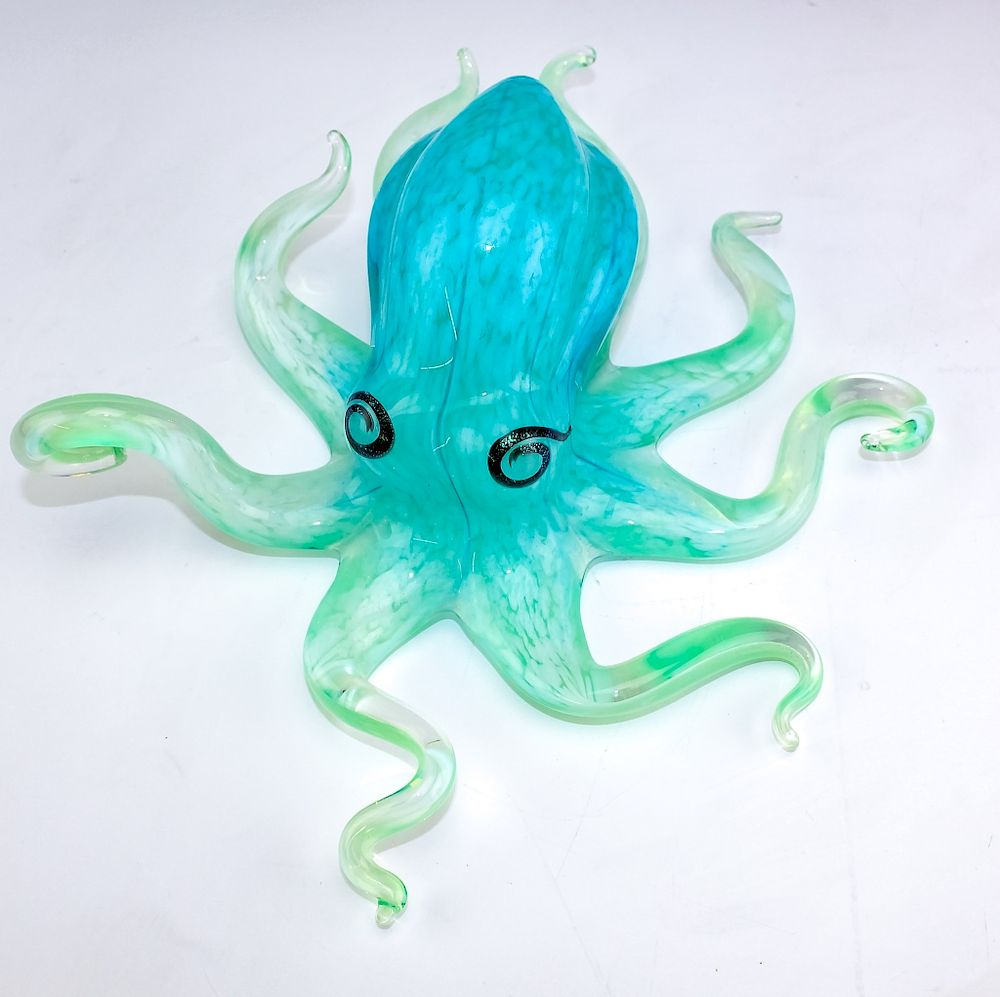 Appraisal: Michael Hopko Studio Art Glass Octopus Sculpture Signed Michael Hopko