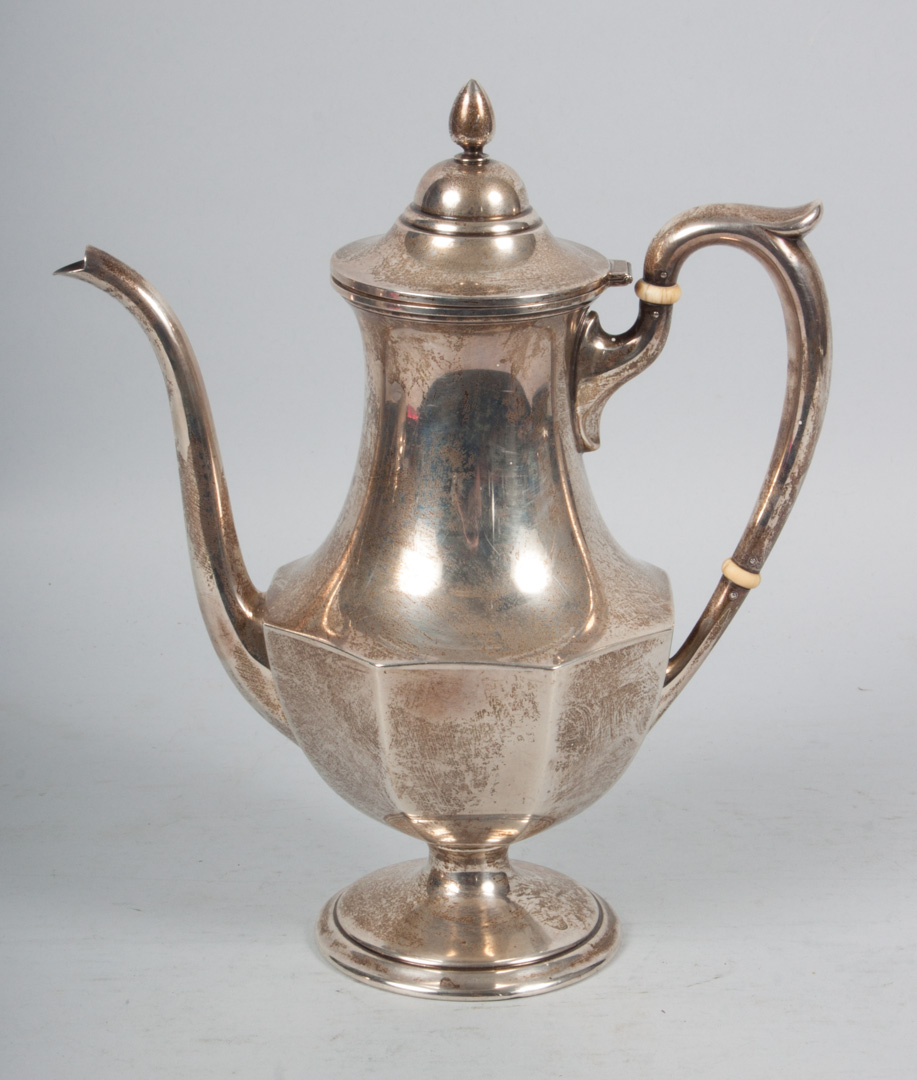 Appraisal: M Fred Hirsch sterling silver coffee pot pattern in H