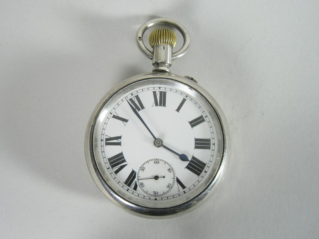 Appraisal: A George V silver cased Pocket Watch with white enamel