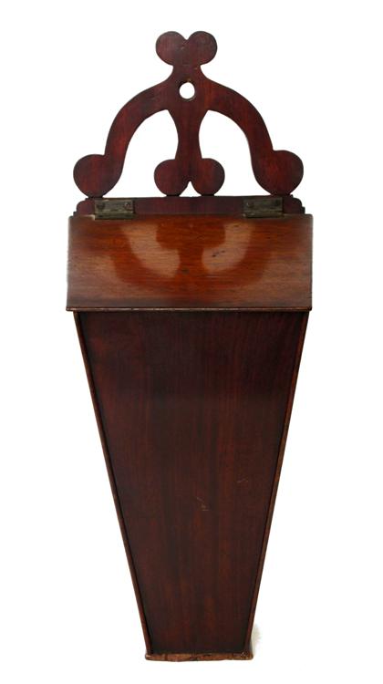 Appraisal: Mahogany hanging pipe box th century