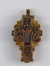 Appraisal: An th century Mount Athos silver gilt openwork cross with