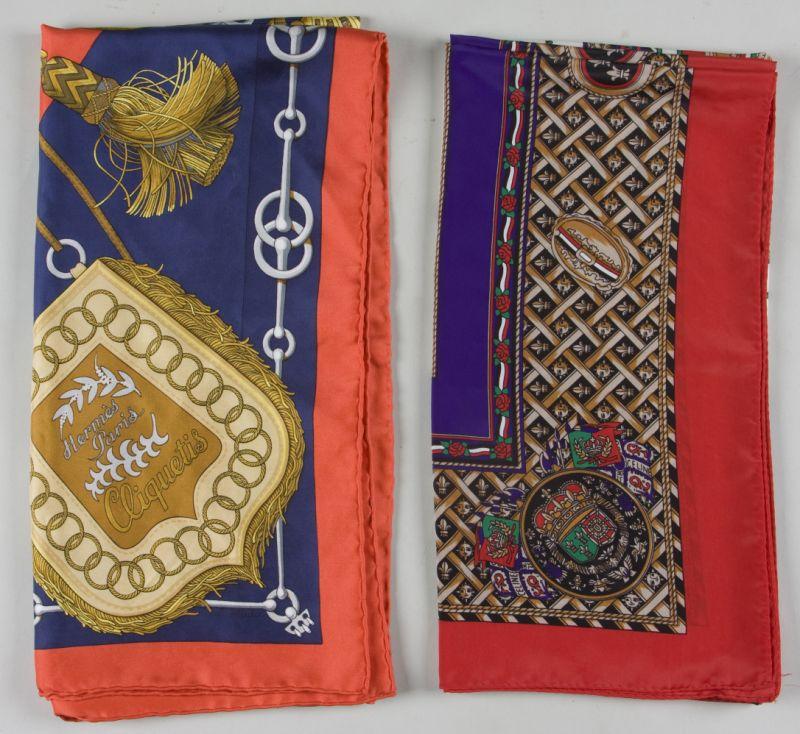 Appraisal: Vintage Hermes Scarf and Hermes Replica the first with a