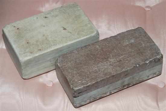 Appraisal: Two marble doorstops Estimate - All items sold as is