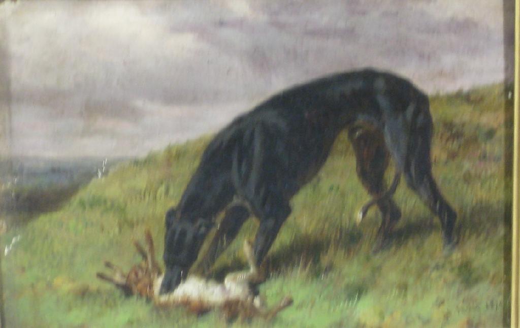 Appraisal: HARRY HALL Victor and Vanquished signed and dated oil on