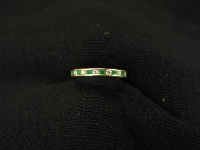 Appraisal: Emerald Diamond Eternity Band alternating gems totaling carat in K