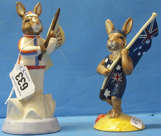 Appraisal: Royal Doulton Bunnykins Figures England Athlete DB Sydney Flag and