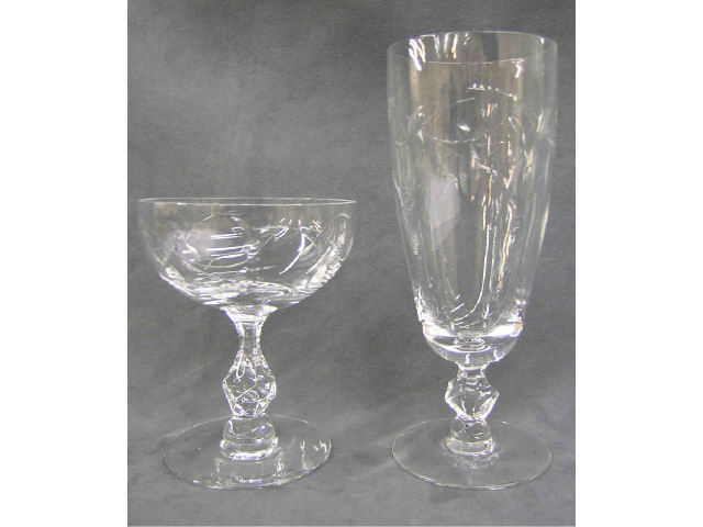 Appraisal: Set of Lenox crystal stemware including eight water glasses and