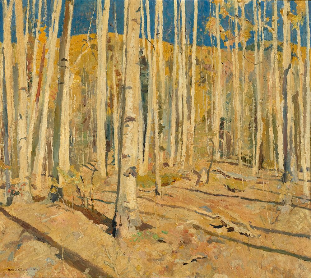 Appraisal: Charles Berninghaus Untitled Aspens in Autumn CHARLES BERNINGHAUS - Untitled