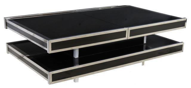 Appraisal: Italian modern coffee table dry bar in the manner of