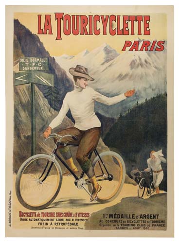 Appraisal: ANONYMOUS LA TOURICYCLETTE x inches x cm Bourgerie Cie Paris