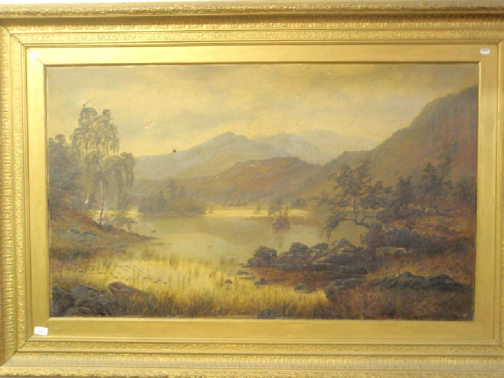 Appraisal: William Mellor Rydal Lake Ambleside Westmorland extensive landscape with tranquil