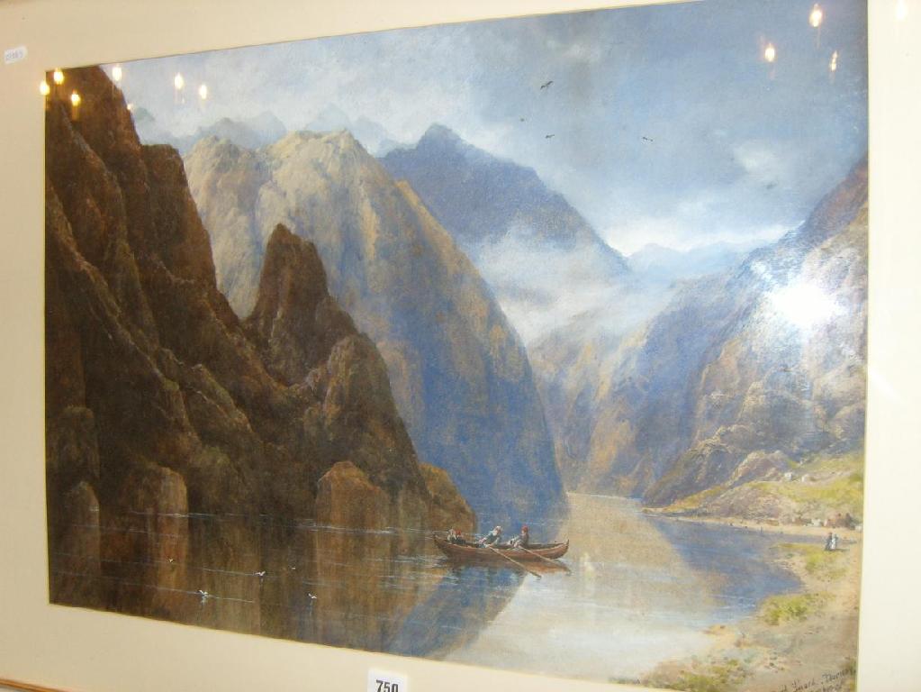 Appraisal: A th century watercolour of the Nord Fjord Norway including