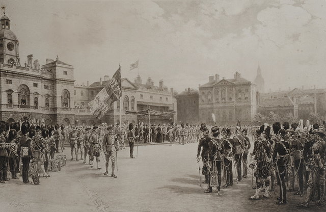 Appraisal: ERNEST CROFTS 'H M KING EDWARD VII distributing the war