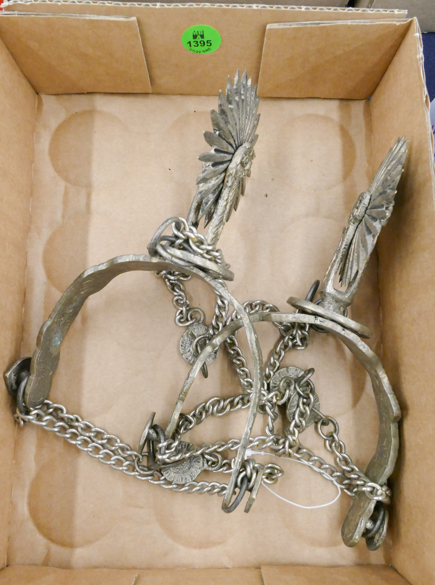 Appraisal: Pair Old Silverplated Cowboy Spurs