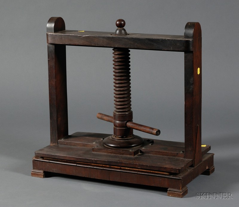 Appraisal: Victorian Mahogany Book Press th century of typical form with