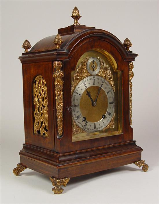 Appraisal: Wooden Cased Brass Bracket Clock Mahogany case in Georgian style