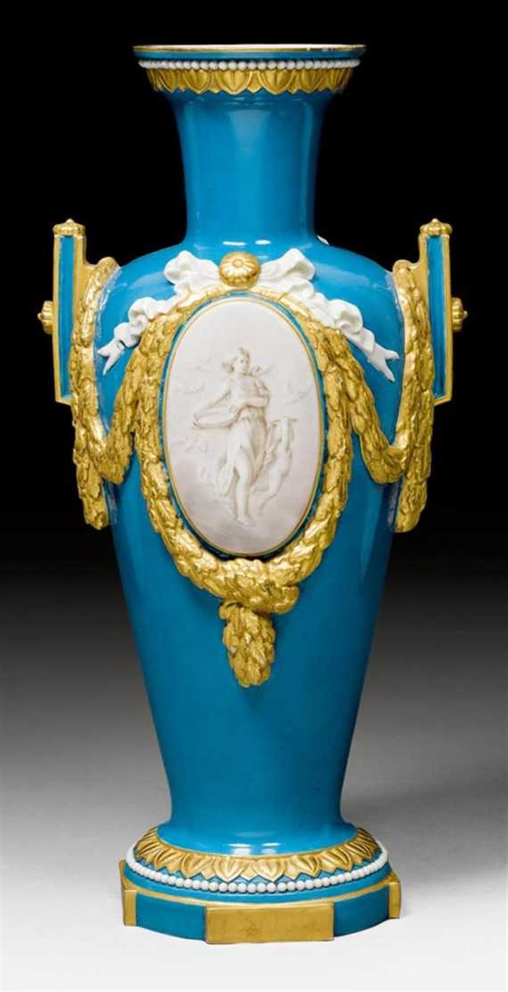 Appraisal: ORNAMENTAL VASE WITH GRISAILLE MEDALLIONS St Petersburg Alexander II circa