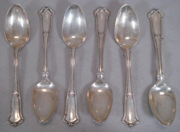 Appraisal: Wallace Saxon sterling silver teaspoons W mono l TO Estimate