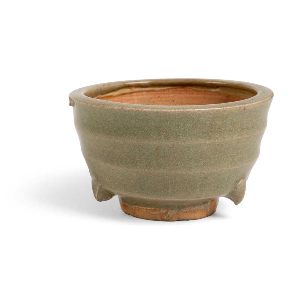 Appraisal: LONGQUAN CELADON 'BAMBOO' CENSER MING DYNASTY TH CENTURY the tapering