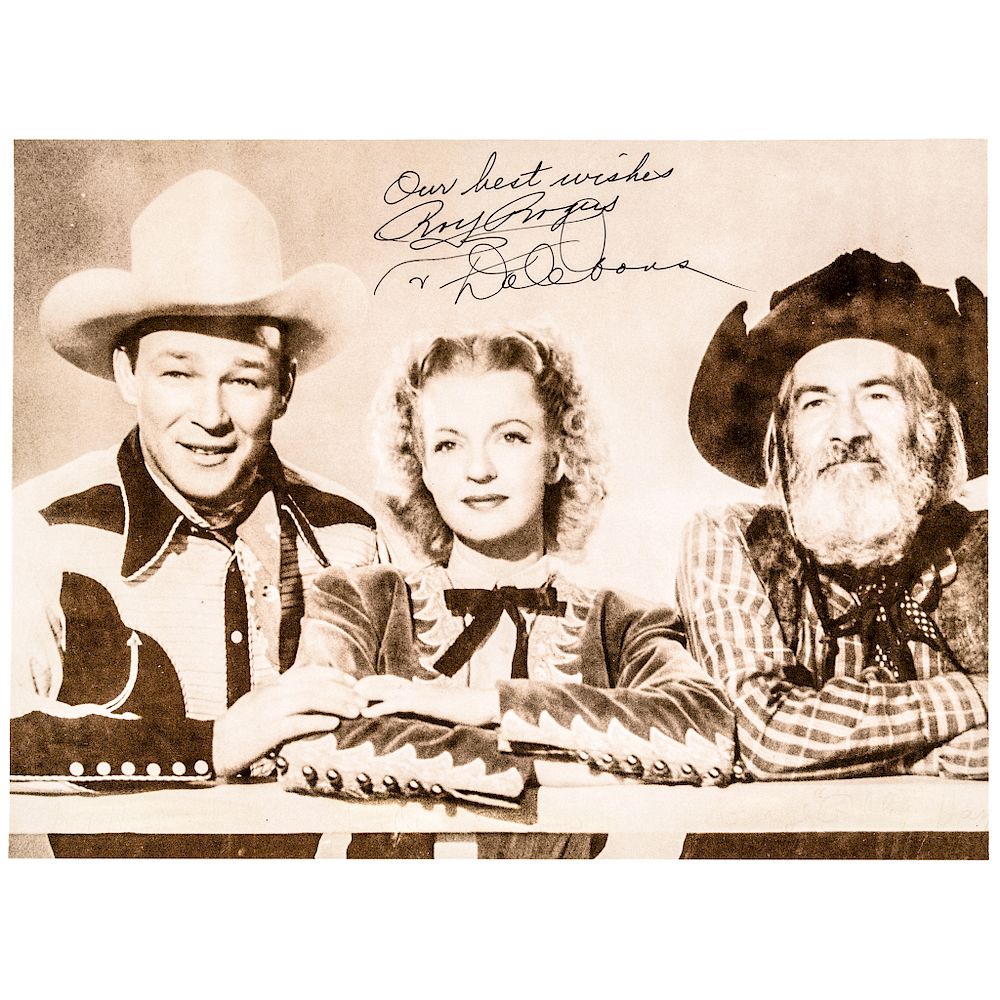 Appraisal: ROY ROGERS DALE EVANS Large Photograph Signed and Inscribed Autographs