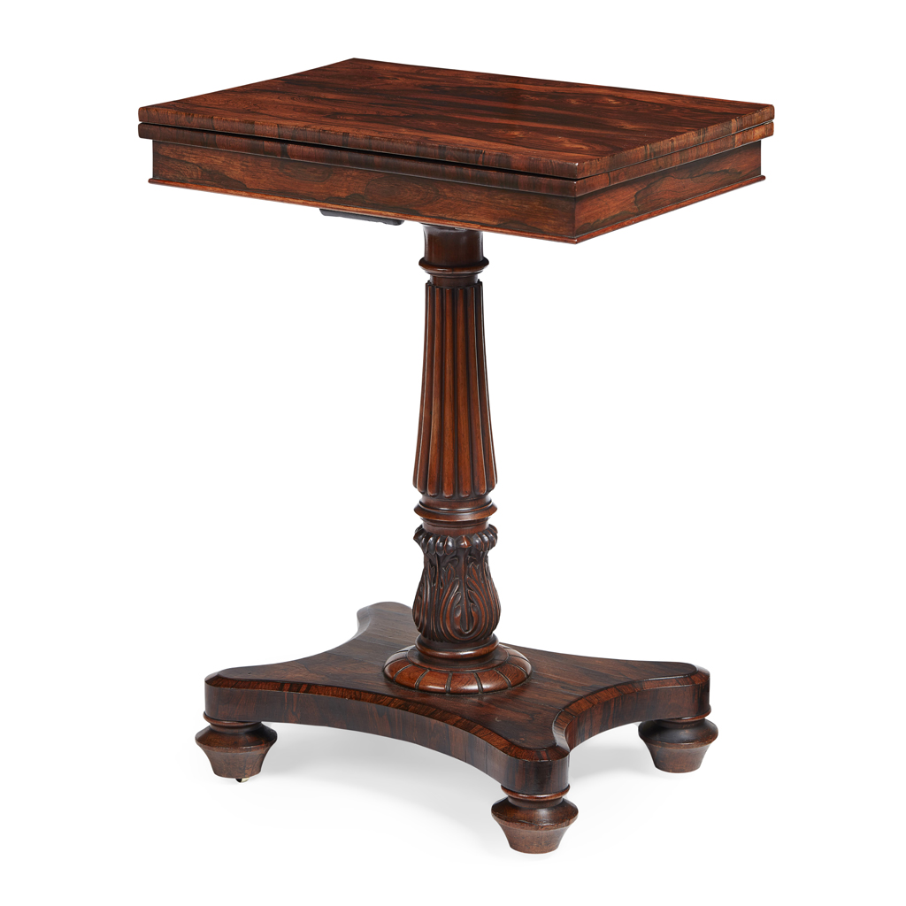 Appraisal: YGEORGE IV ROSEWOOD 'PATIENCE' TABLE EARLY TH CENTURY the pivoting