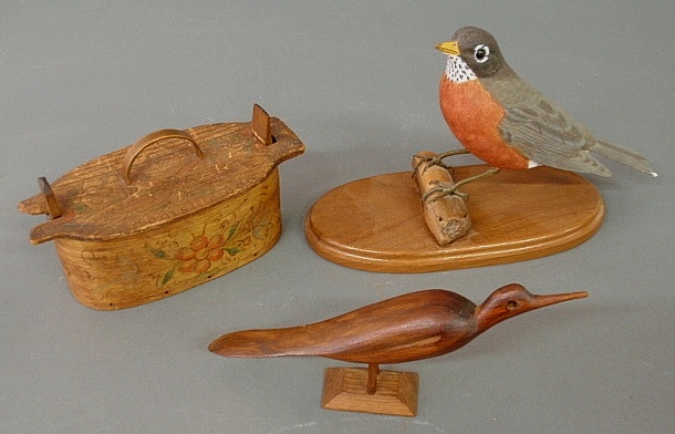 Appraisal: - Carved wood robin signed Ralph C Dowling h x