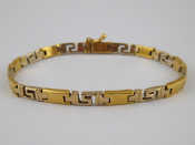 Appraisal: A yellow and white metal tests high carat gold bracelet