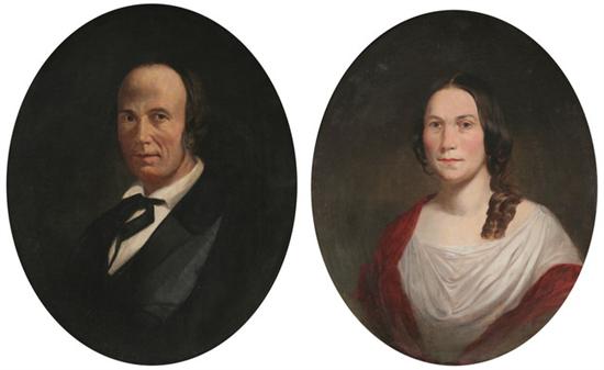 Appraisal: AMERICAN SCHOOL th century SARAH TITTLE BOLTON and NATHANIEL BOLTON