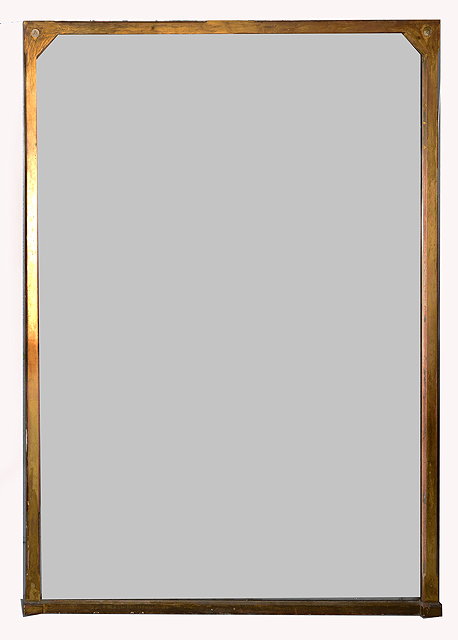 Appraisal: A LARGE OLD PLATE GLASS WALL MIRROR with simple gilded