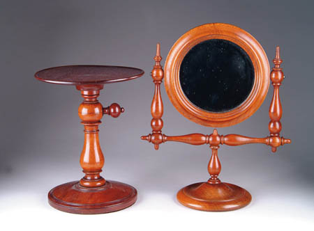 Appraisal: TWO PIECES OF FINE WOOD WARE First is a telescoping