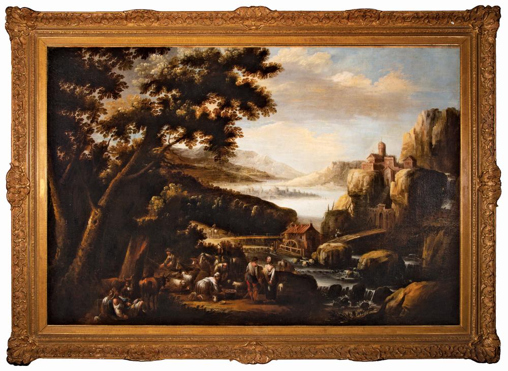 Appraisal: Attributed to Frederick van Valckenborch Dutch - A Mountainous Landscape