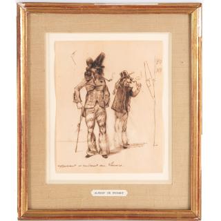 Appraisal: Alfred De Musset drawing Alfred De Musset drawing Alfred De