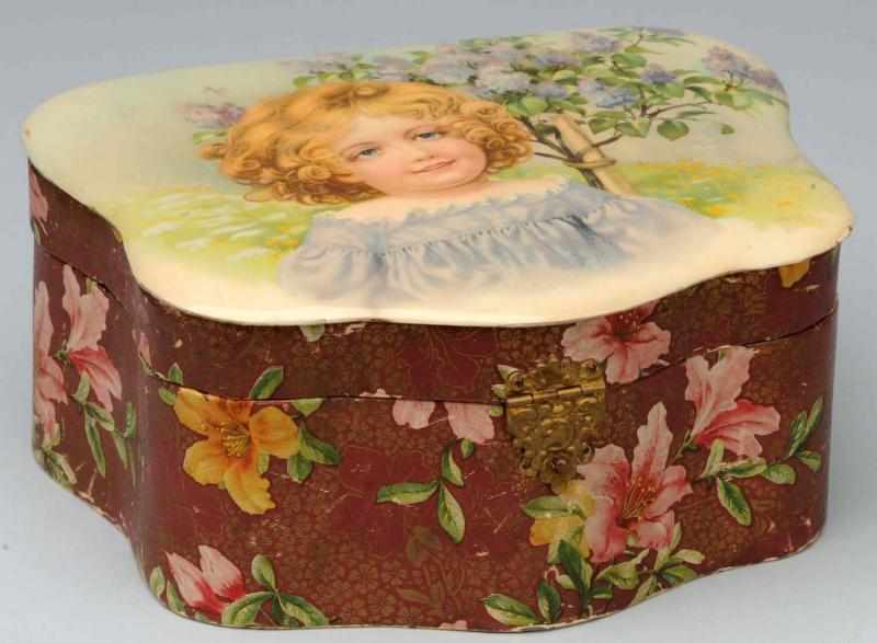 Appraisal: Celluloid Sewing Box Description Circa late s to early s