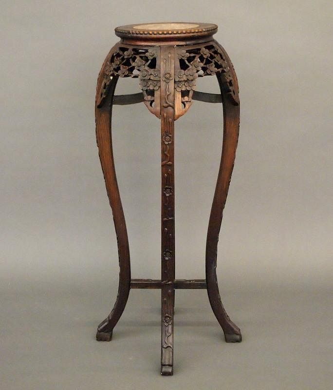 Appraisal: Chinese rosewood plant stand A late th century Chinese Export