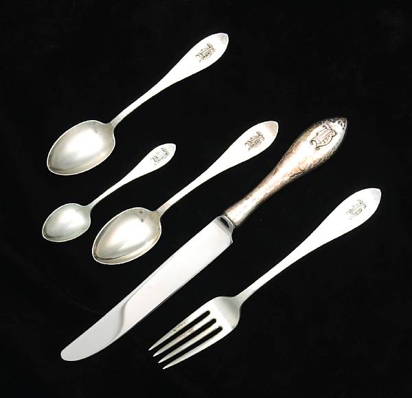 Appraisal: Property of various owners Comprising table forks dessert forks salad