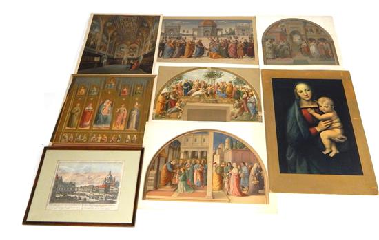 Appraisal: Eight prints including seven chromolithograph reproductions of Italian Renaissance portraits