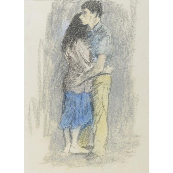 Appraisal: RAPHAEL SOYER Russian American - Untitled pastel on paper framed