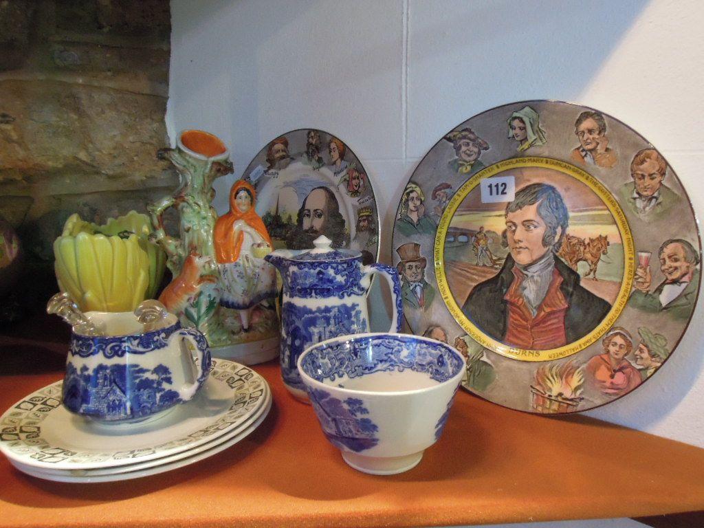 Appraisal: A George Jones Sons blue and white Abbey pattern coffee