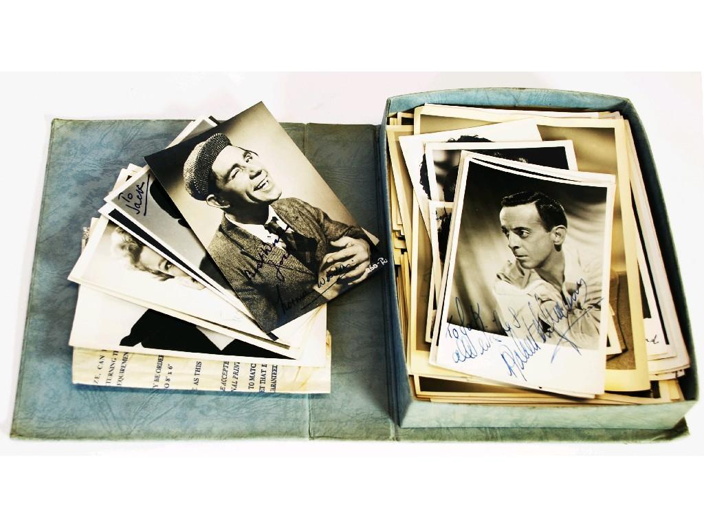 Appraisal: LARGE COLLECTION OF APPROX CIRCA 's SIGNED PROMOTIONAL PHOTOGRAPHIC CARDS