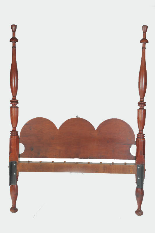 Appraisal: TALL POST CANOPY BED American th century cherry Bold turnings