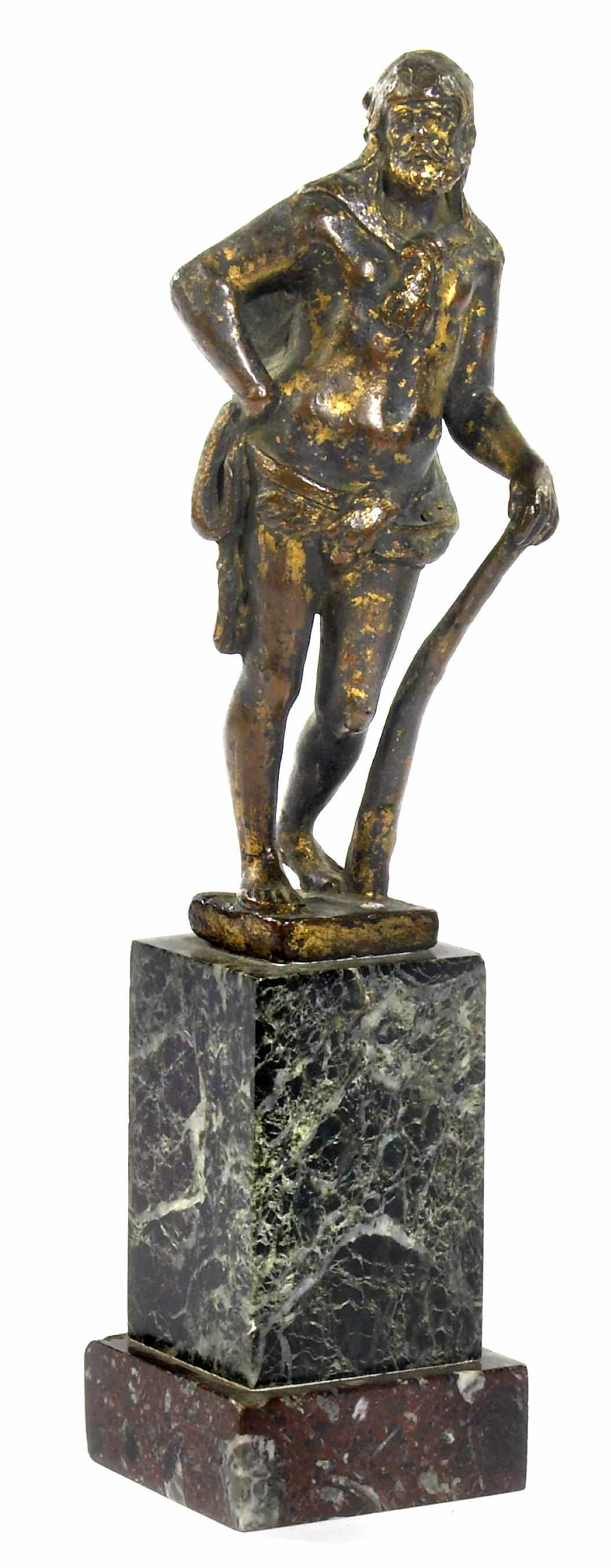 Appraisal: An Italian gilt bronze figure of Hercules th century The