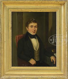 Appraisal: UNSIGNED American th Century HALF PORTRAIT OF A GENTLEMAN Oil