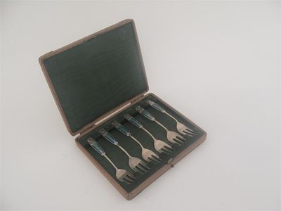 Appraisal: By Liberty Co an Edwardian cased set of six art