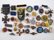 Appraisal: A collection of forty small badges mostly enamelled