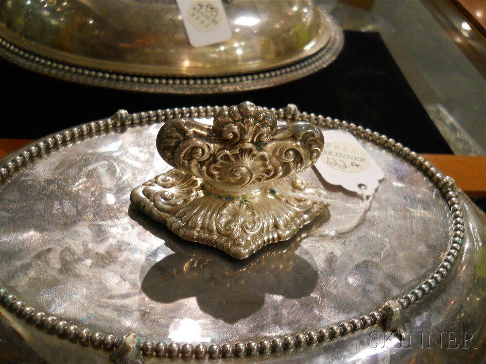 Appraisal: Pair of Shreve Brown Co Sterling Silver Covered Vegetable Dishes