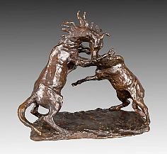 Appraisal: Charles Rumsey Fighting Horsesbronze x x in