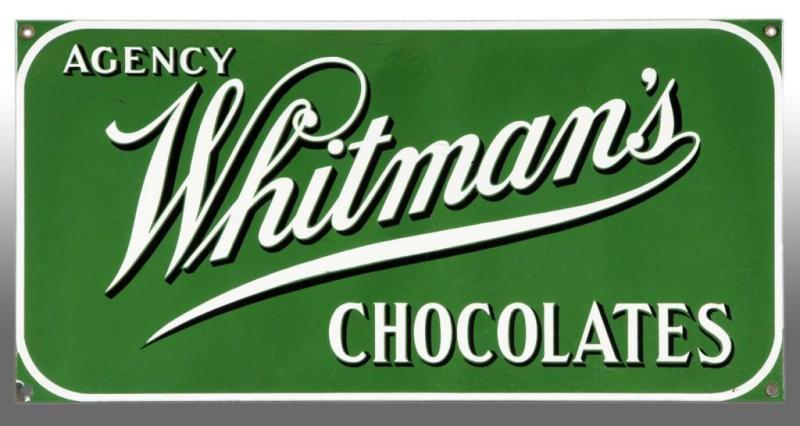 Appraisal: Porcelain Whitman's Chocolates Sign Description Circa s Minor surface scratches