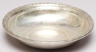 Appraisal: International Silver Prelude Fruit Bowl With floral and foliate rim